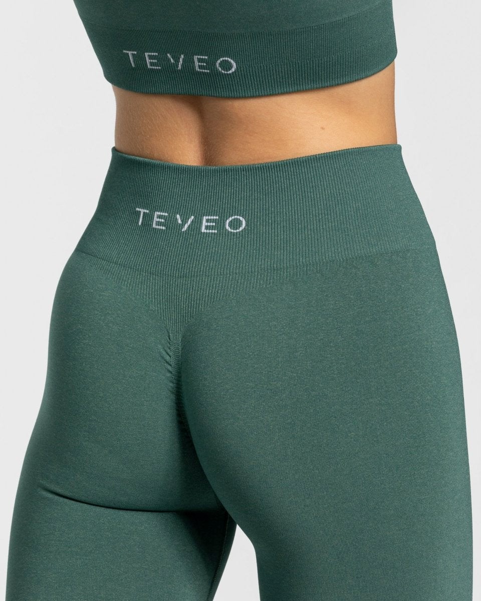 TEVEO Timeless Scrunch Leggings Vert Foncé | 09862FMTZ