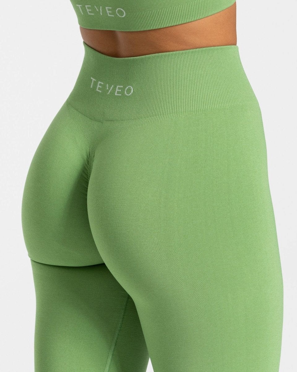 TEVEO Timeless Scrunch Leggings Vert Olive | 51620PUHM