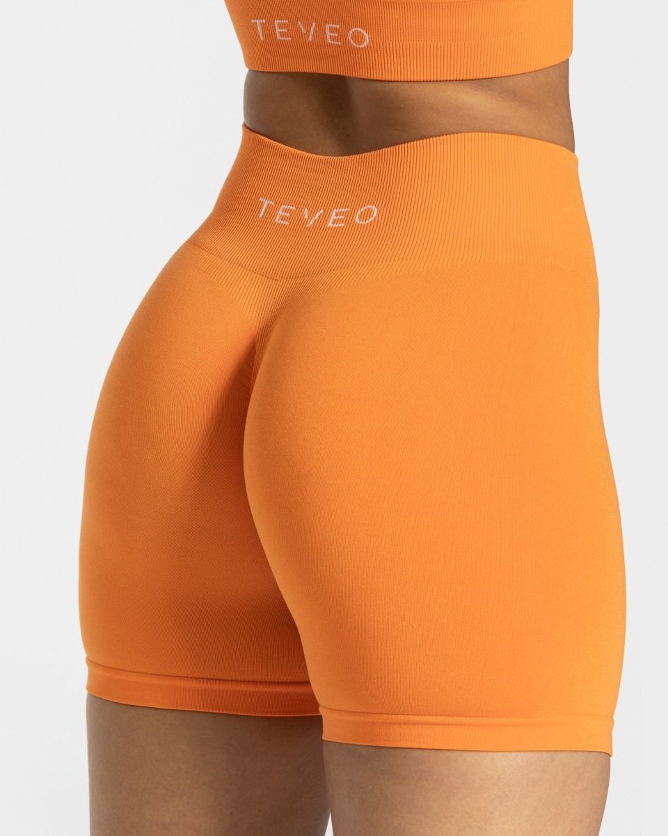 TEVEO Timeless Scrunch Shorts Orange | 18352ZSVM