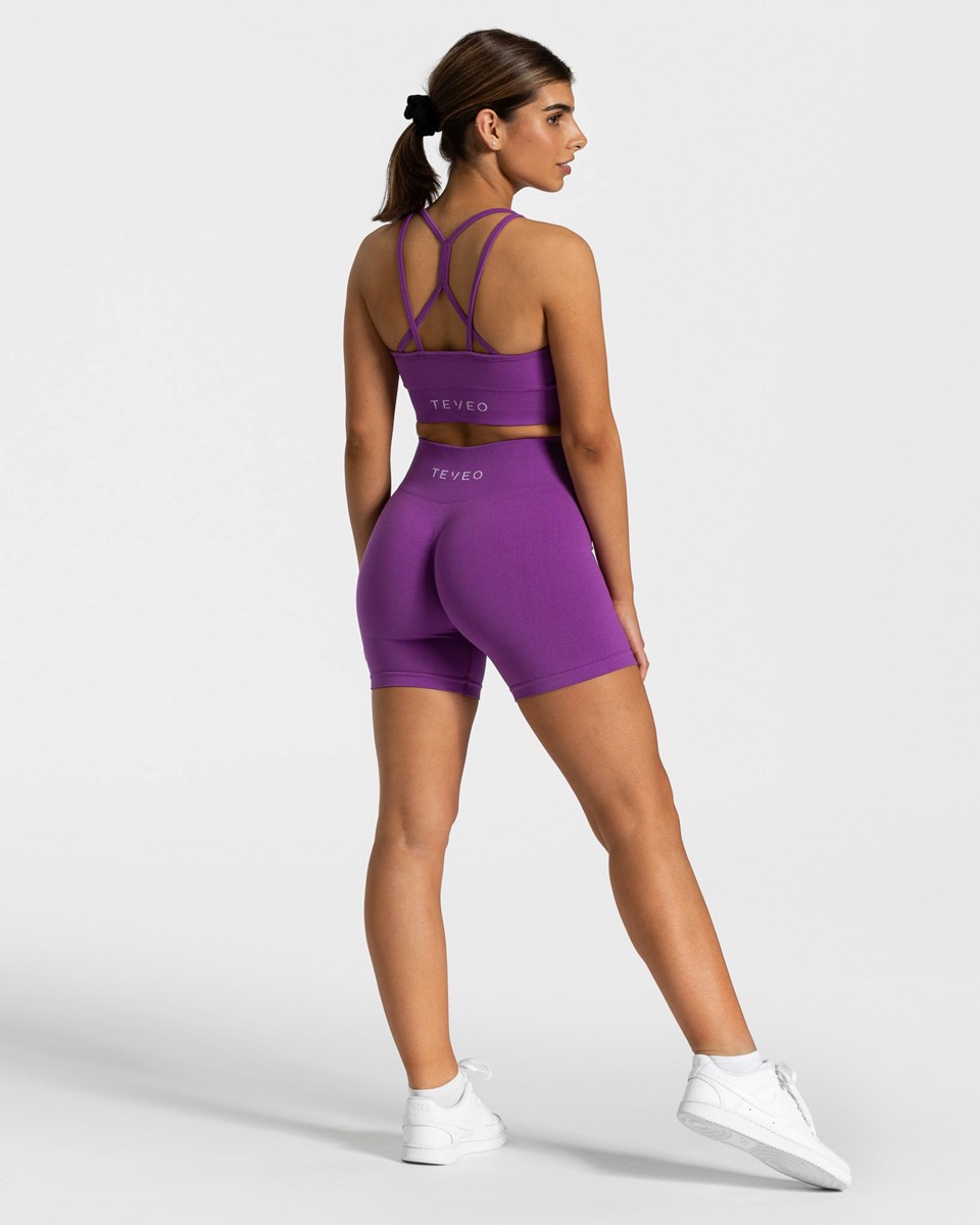 TEVEO Timeless Scrunch Shorts Violette | 49820RVCQ