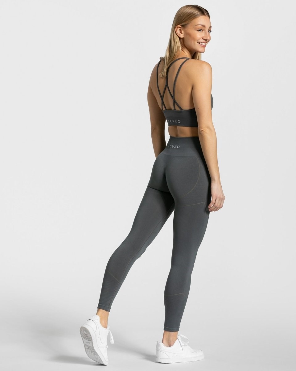 TEVEO True Leggings Grise Foncé | 67408NKYE