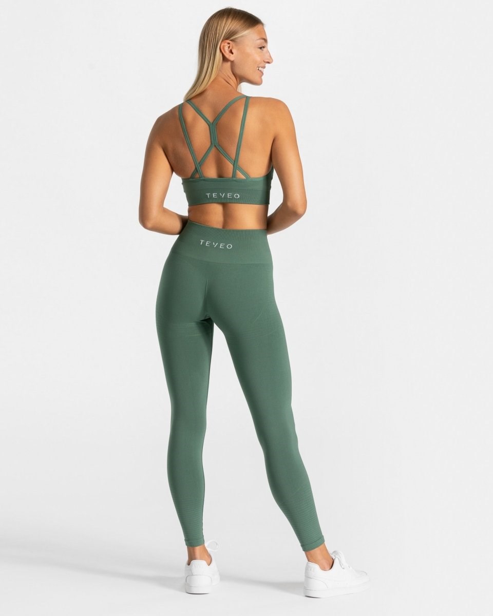 TEVEO True Leggings Vert Foncé | 25790JRWM