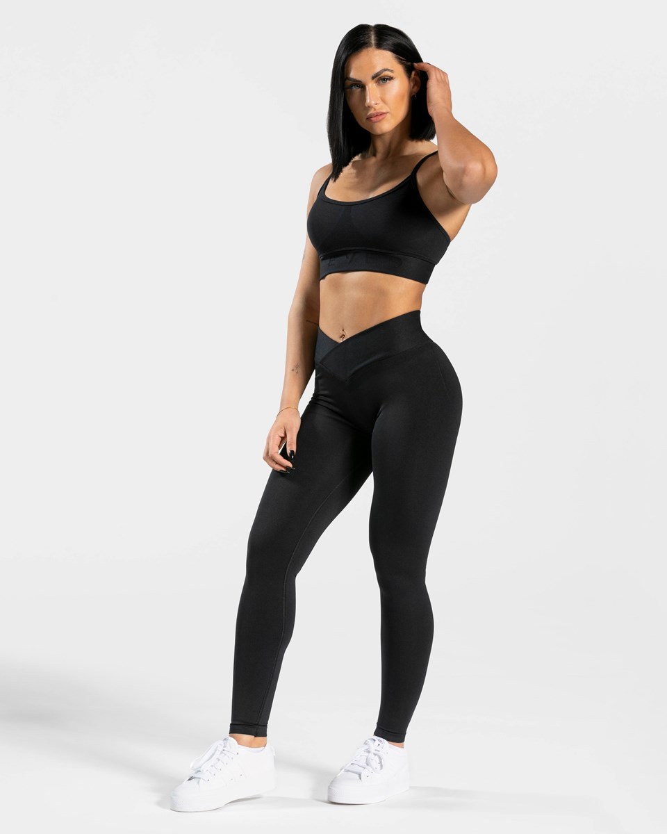 TEVEO V-Shape Leggings Noir | 50263UNLH