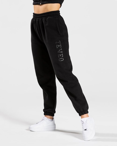 TEVEO College Oversized Jogger Noir | 46259BNFJ