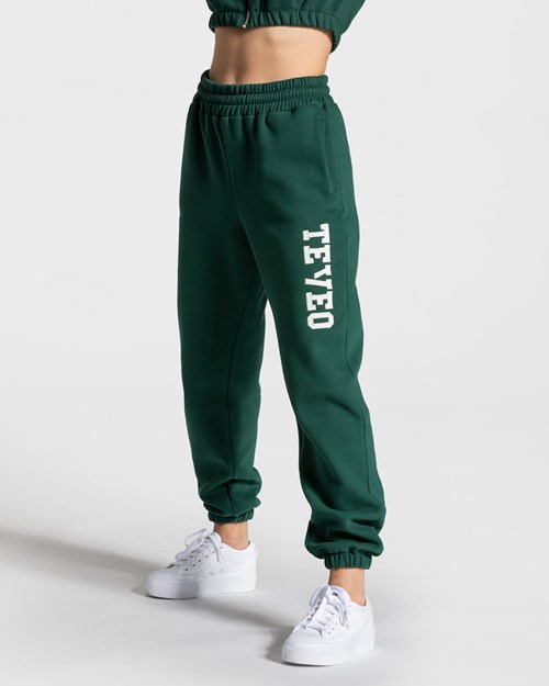 TEVEO College Oversized Jogger Vert Foncé | 49265FCXZ