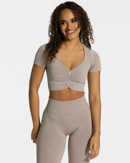 TEVEO Focus Crop Top Dust | 72836ERSV