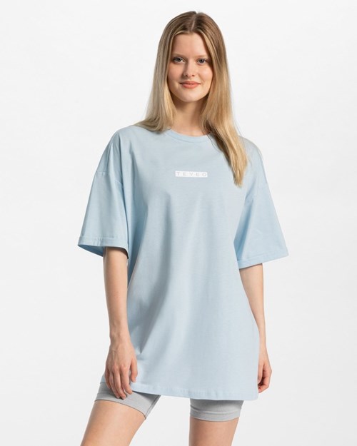 TEVEO Iconic Oversized T-Shirt Bleu | 26501UPRD