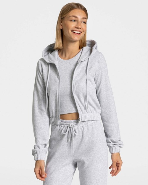 TEVEO Lounge Zip Hoodie Grise Clair | 31675HEXF