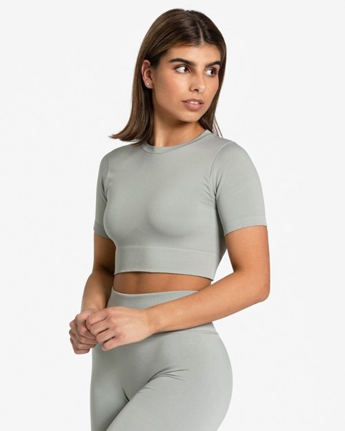 TEVEO Sensation Crop Top Gray | 84275PUIC